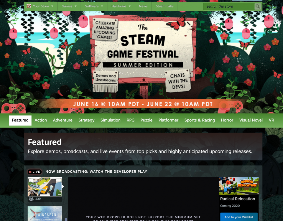 Steam summer festival
